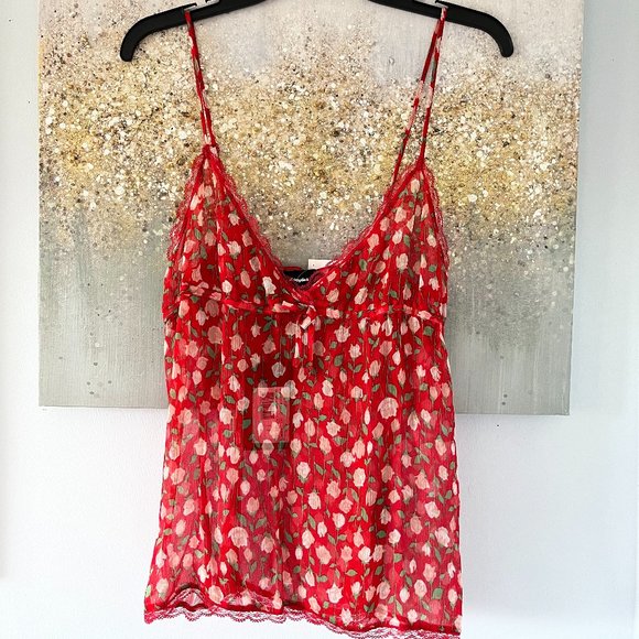 The Kooples Red Rosa Floral Tank Top (NWT) - Picture 5 of 15